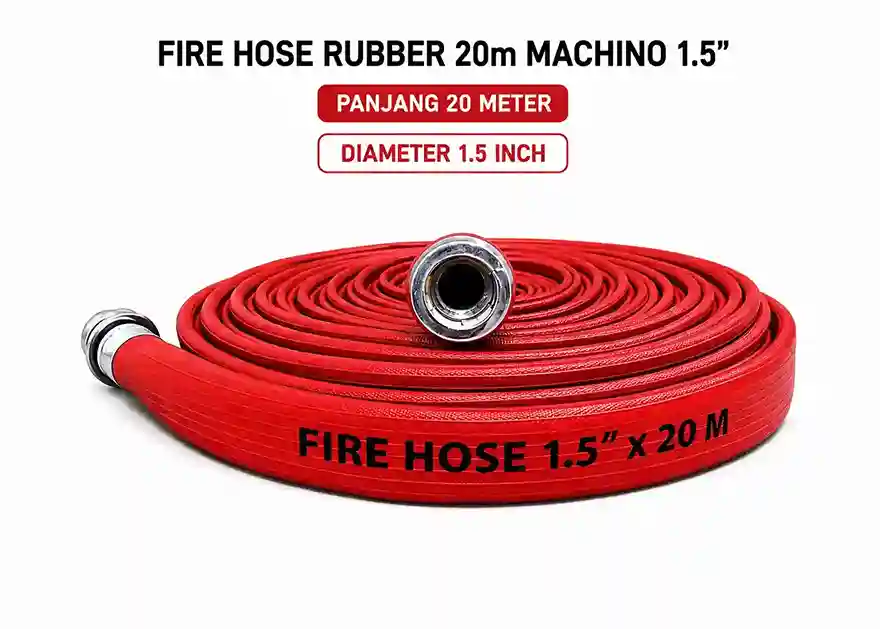 Fire Hose Rubber 20m Machino 1.5"-3"