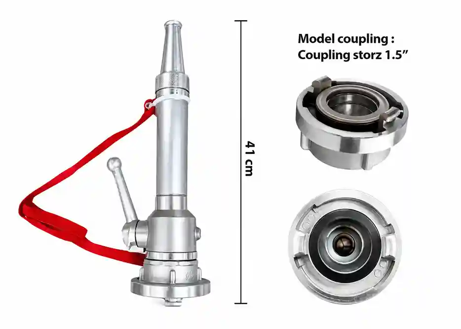 Thumbnail Jet Nozzle Storz Aluminium 1.5", 2", 2.5" dengan ON-OFF Ball Valve Handle