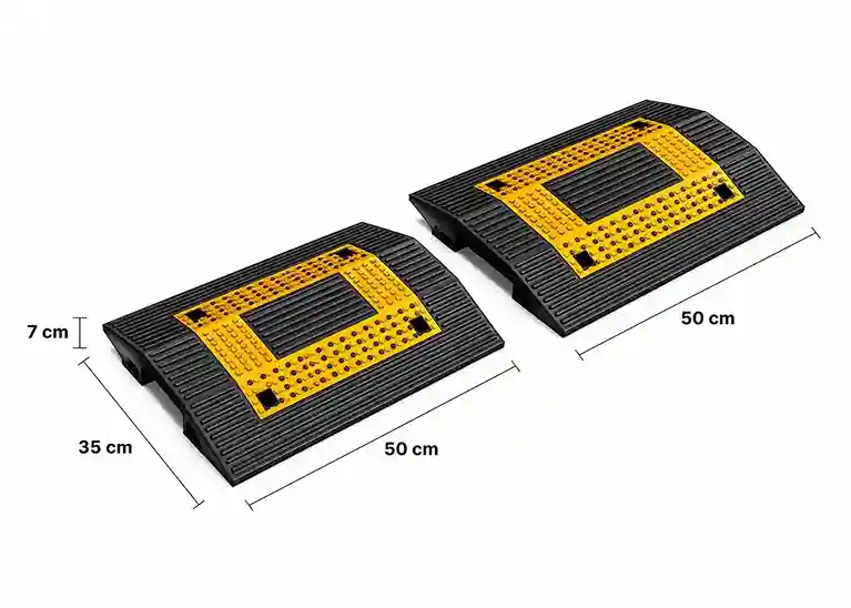 Rubber Speed Bump Sambung 100 x 35 x 7 cm (50 cm + 50 cm)
