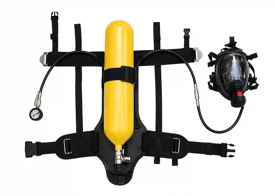SCBA Breathing Apparatus 6L Steel 300 Bar – Alat Pernapasan Mandiri dengan Alarm Tekanan Rendah