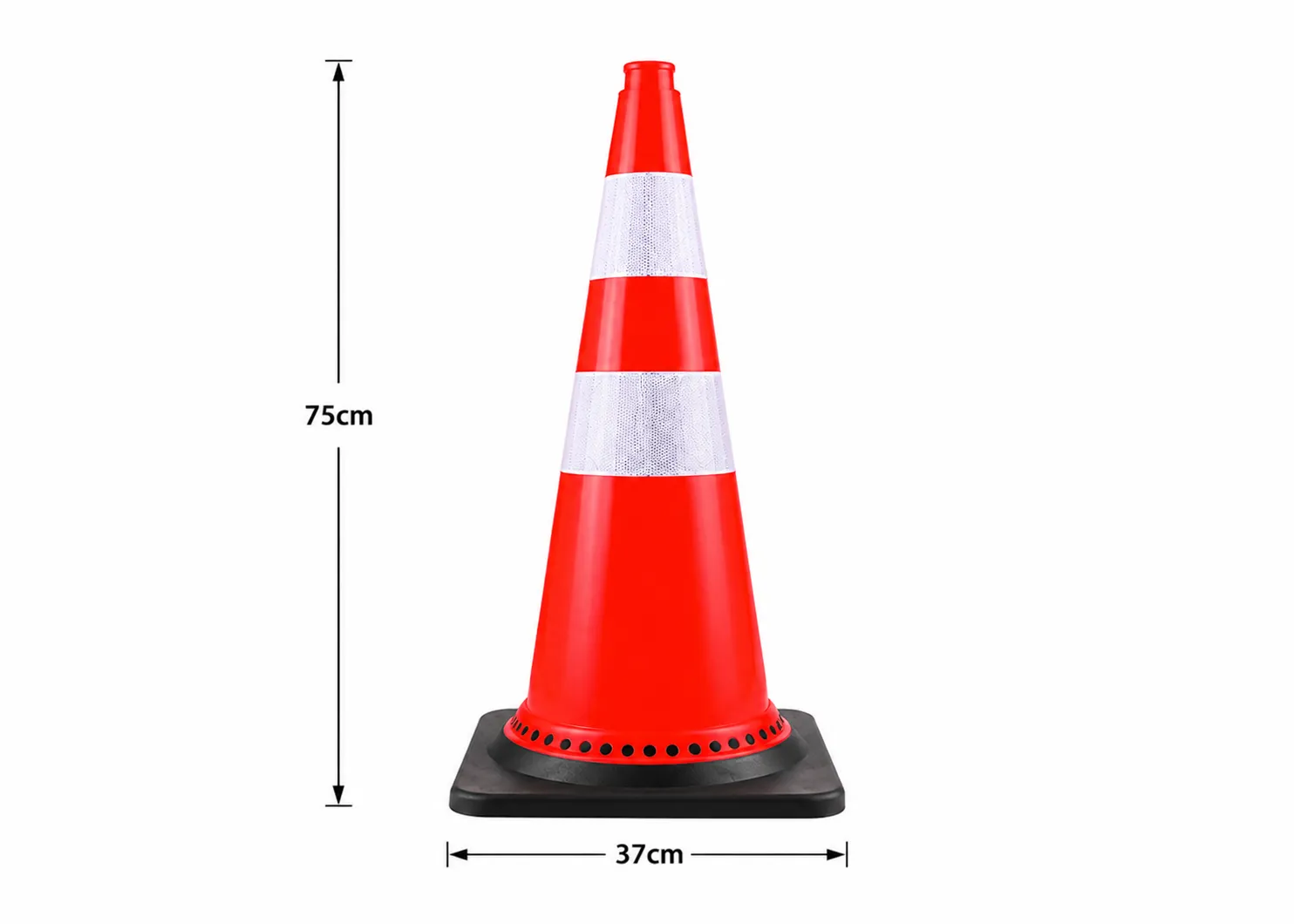 Thumbnail Traffic Cone Karet Double Reflective – Kerucut Lalu Lintas Rubber dengan Double Scotchlite