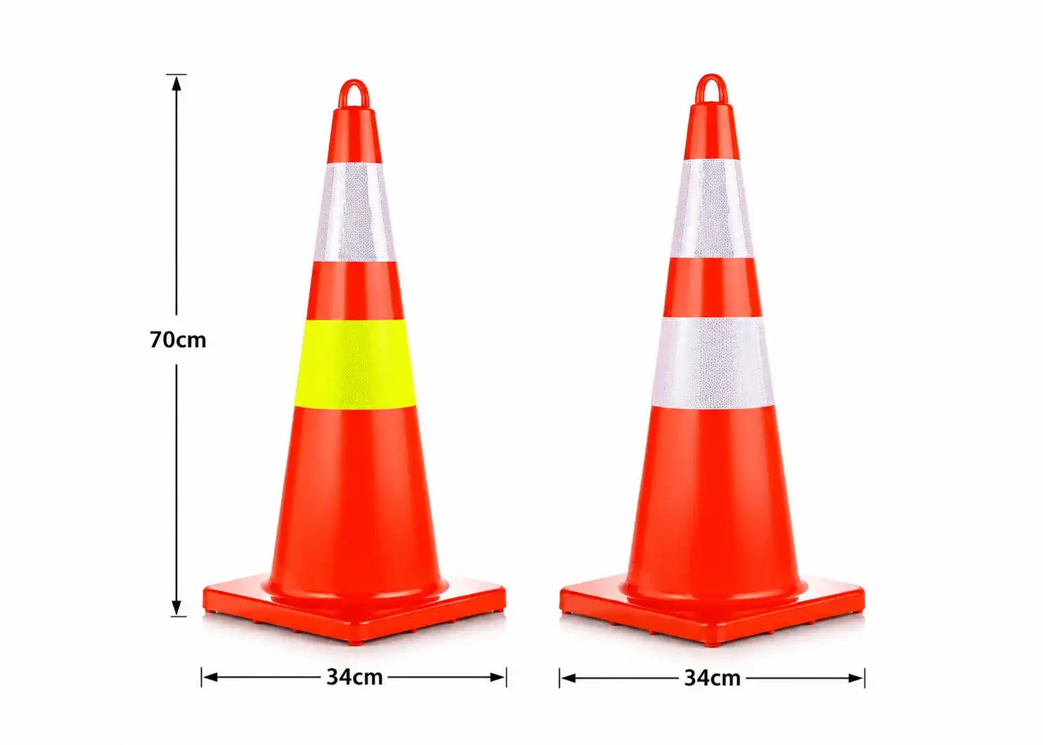 Thumbnail Traffic Cone Karet Double Reflective – Kerucut Lalu Lintas Rubber dengan Double Scotchlite